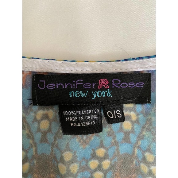 Batwing Blouse One Size Jennifer Rose NY Animal Print Rhinestone Detail NEW - Picture 7 of 8